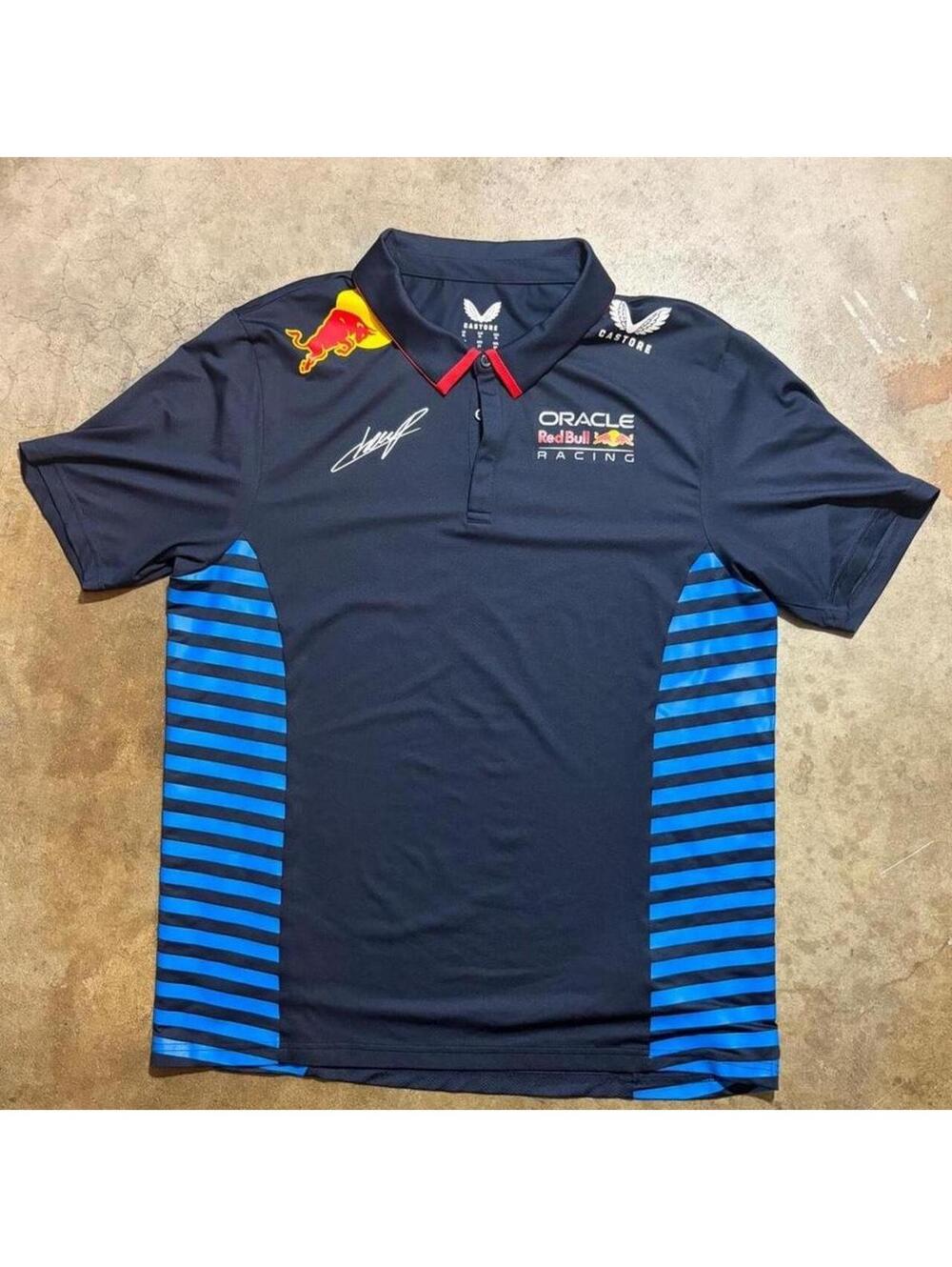 Oracle Red Bull Racing Sergio Perez #11 Castore F1 Team Polo Shirt, Men XL